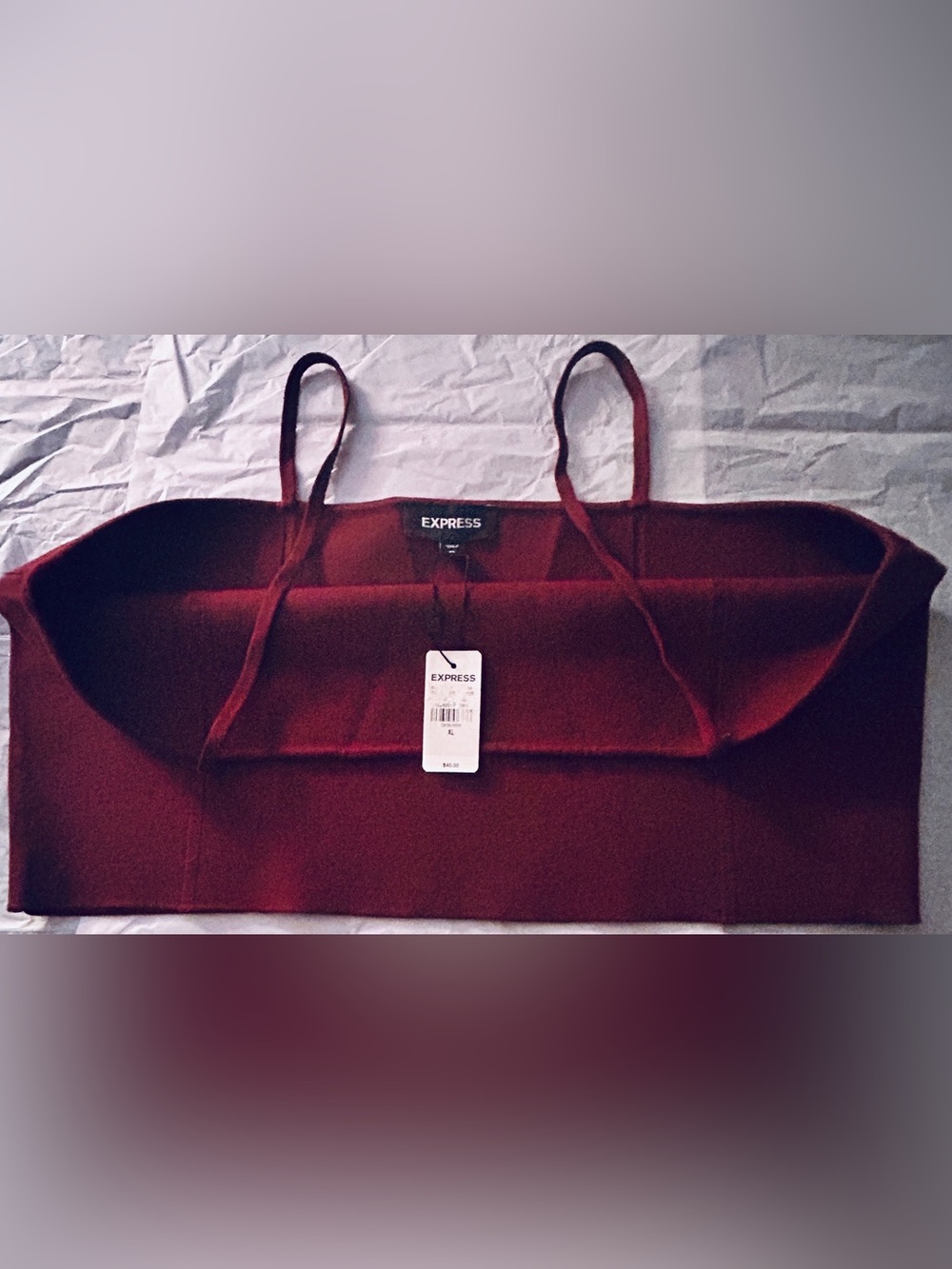 Express Wine Soft Sweater Knit Burgundy Wine Top NWT Size XL
